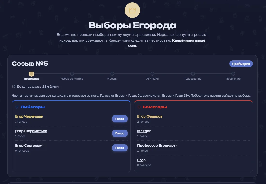 Иллюстрация к слову: Выдвигаемся на выборы!