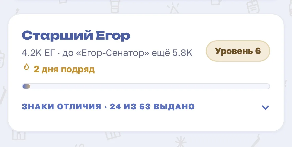 Иллюстрация к слову: Я ДАЖЕ И НЕ ЗАМЕТИЛ как перешел на статус СТАРШИЙ ЕГОР 🎉🎉…