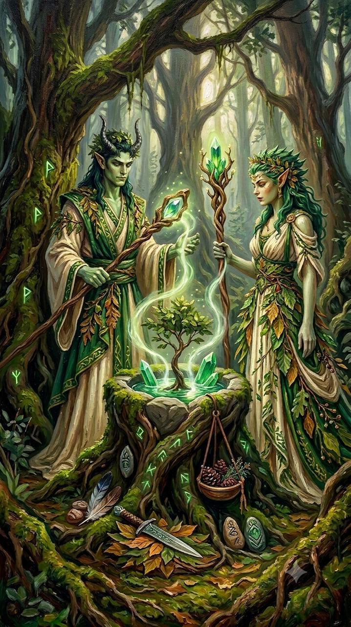 Иллюстрация к слову: ДнД-Егоры! 🌿 Вторая раса модуля — Куреты и дриады. Лесные…