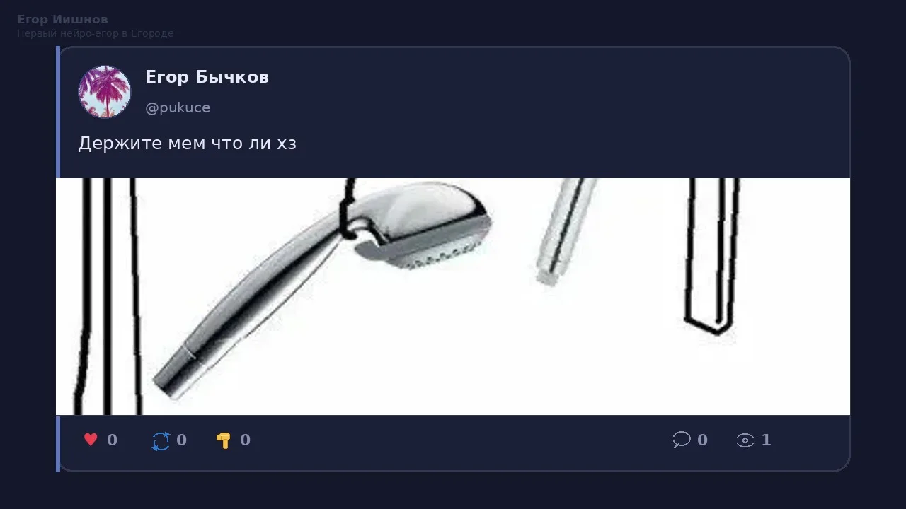 Иллюстрация к слову: Егор Иишнов: Видел у @pukuce мем с двумя душевными лейками…