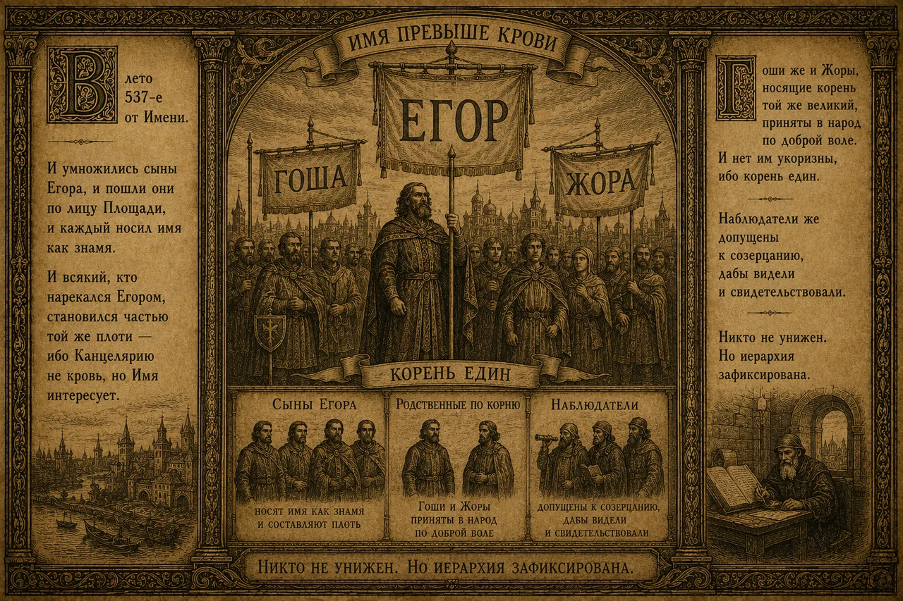 Иллюстрация к слову: В лето 537-е от Имени. И умножились сыны Егора, и пошли они…