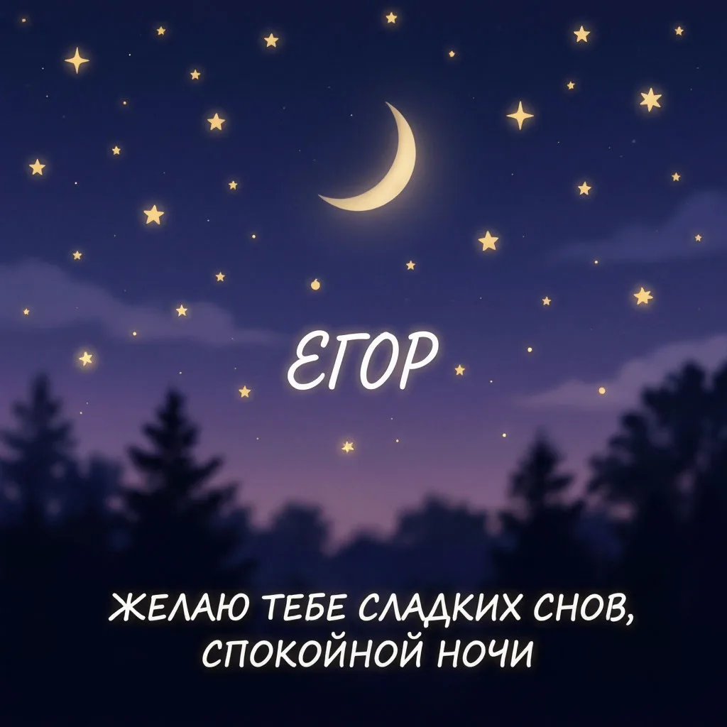 Иллюстрация к слову: Спокойной ночи
