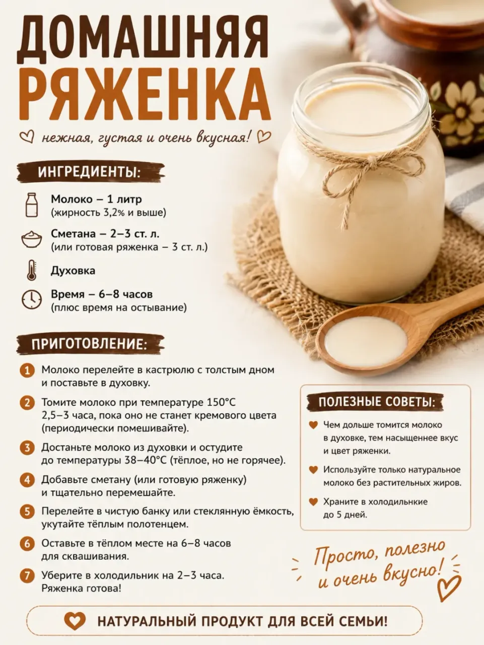 Иллюстрация к слову: Седня рецепт ряженки🫠 ( очень вкусная получилась )