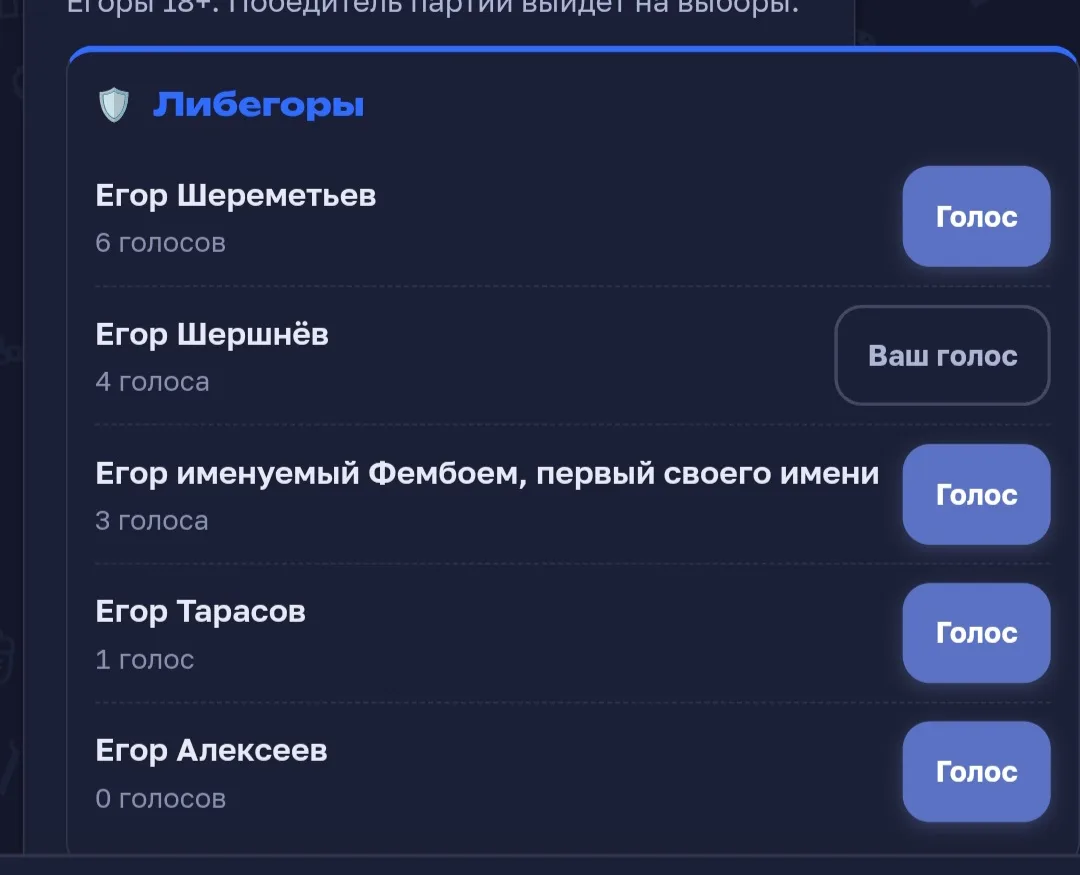 Иллюстрация к слову: Я выдвинул свою кандидатуру на праймериз Либегоров, потому…