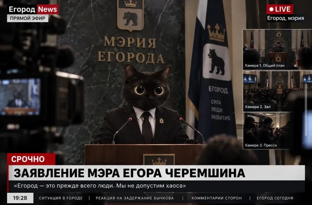 Иллюстрация к слову: Ситуация в Егороде не устраивает Мэра и парламент. Бычков б…