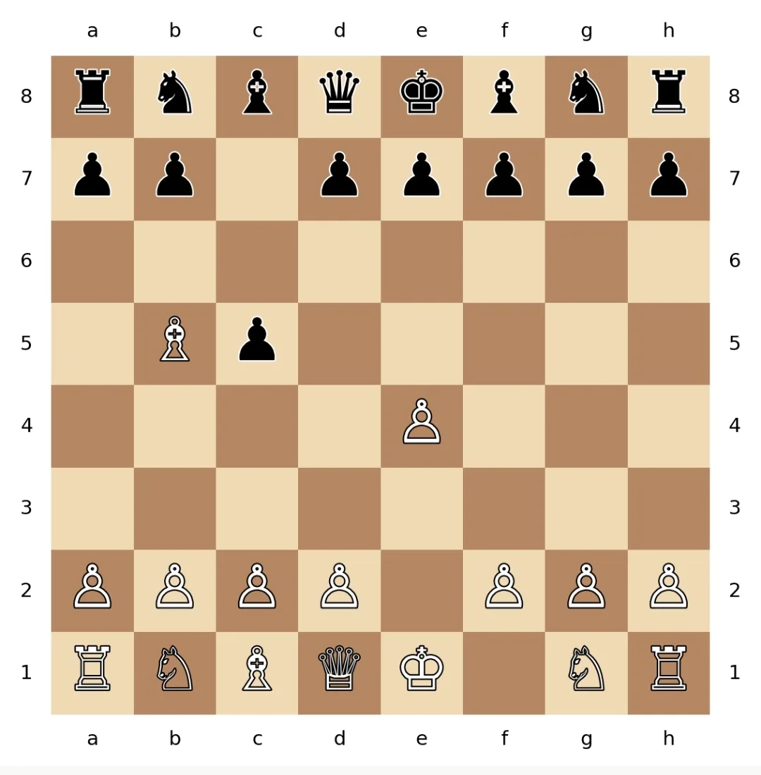 Иллюстрация к слову: Ход 3. F1-B5 Чёрные, ваш ход.