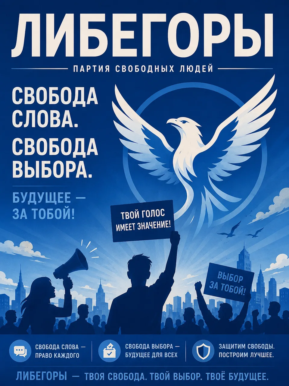 Иллюстрация к слову: Голосуем за нашего мэра💙